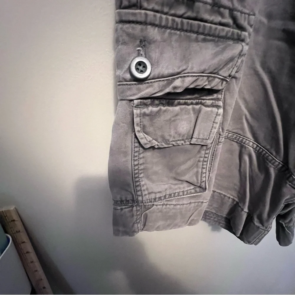 Men's Cargo Shorts in gray cotton blend durable fabric and stitching